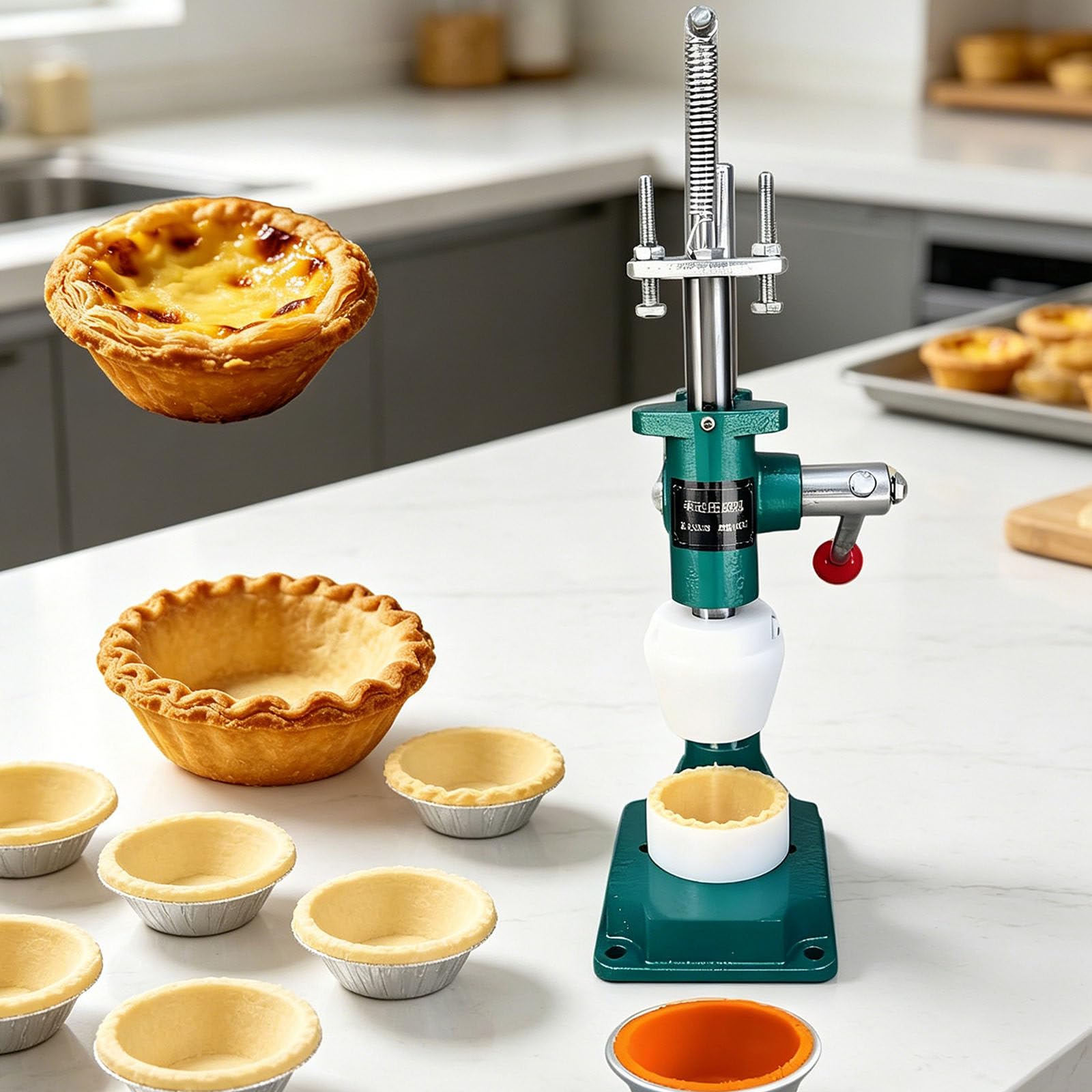 Ymnogjie Stainless Steel Tart Shell Press,Effortless Dough Shaping for Custard,Mini Pies,Pastries,Ideal for Home Bakers,Professional Kitchens SN6021
