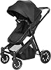 Cochecito ligero 2 en 1 con asiento reversible, negro | Arnés de 5 puntos y freno | Plegado compacto con una mano | Asiento reversible para recién nacido/niño pequeño | Ruedas todo terreno | Canasto grande 1