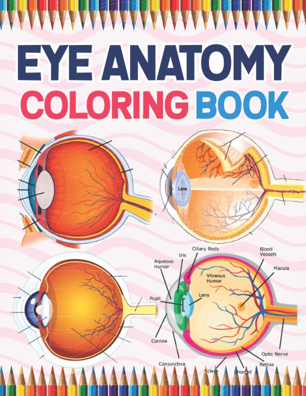 Eye Anatomy Coloring Book: Human Eye Anatomy self test guide for Anatomy Students. Eye Art & Anatomy Workbook for Kids & Adults. Perfect Gift for ... Book For Kids Adults & Ophthalmologists