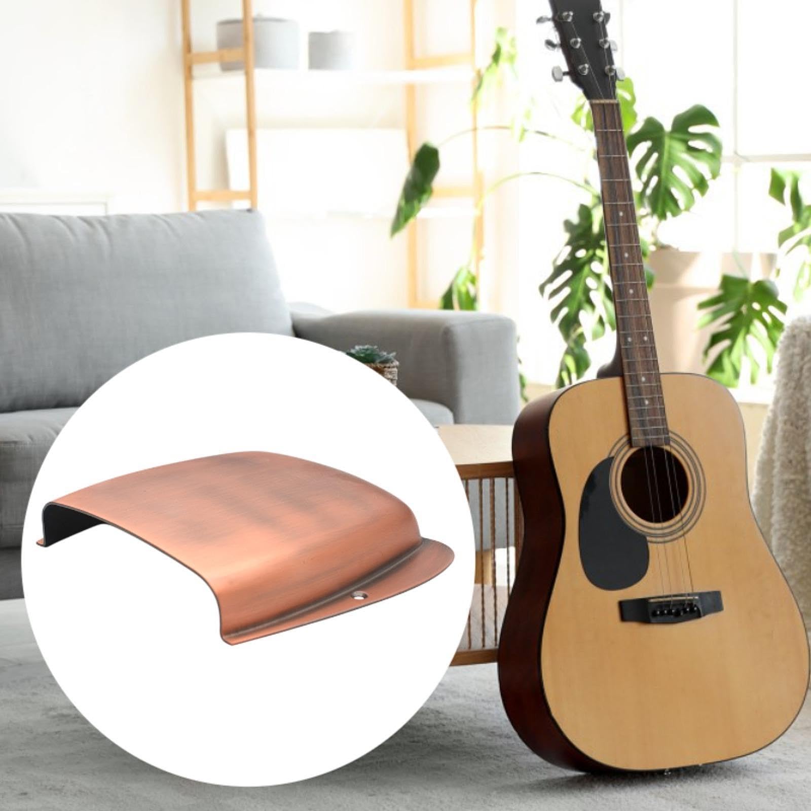Garende Bass Bridge Cover Protection Cover Shell Metal Pickup Bridge Guard Stringed Musical Instrument Accessory Easy to Install, Copper
