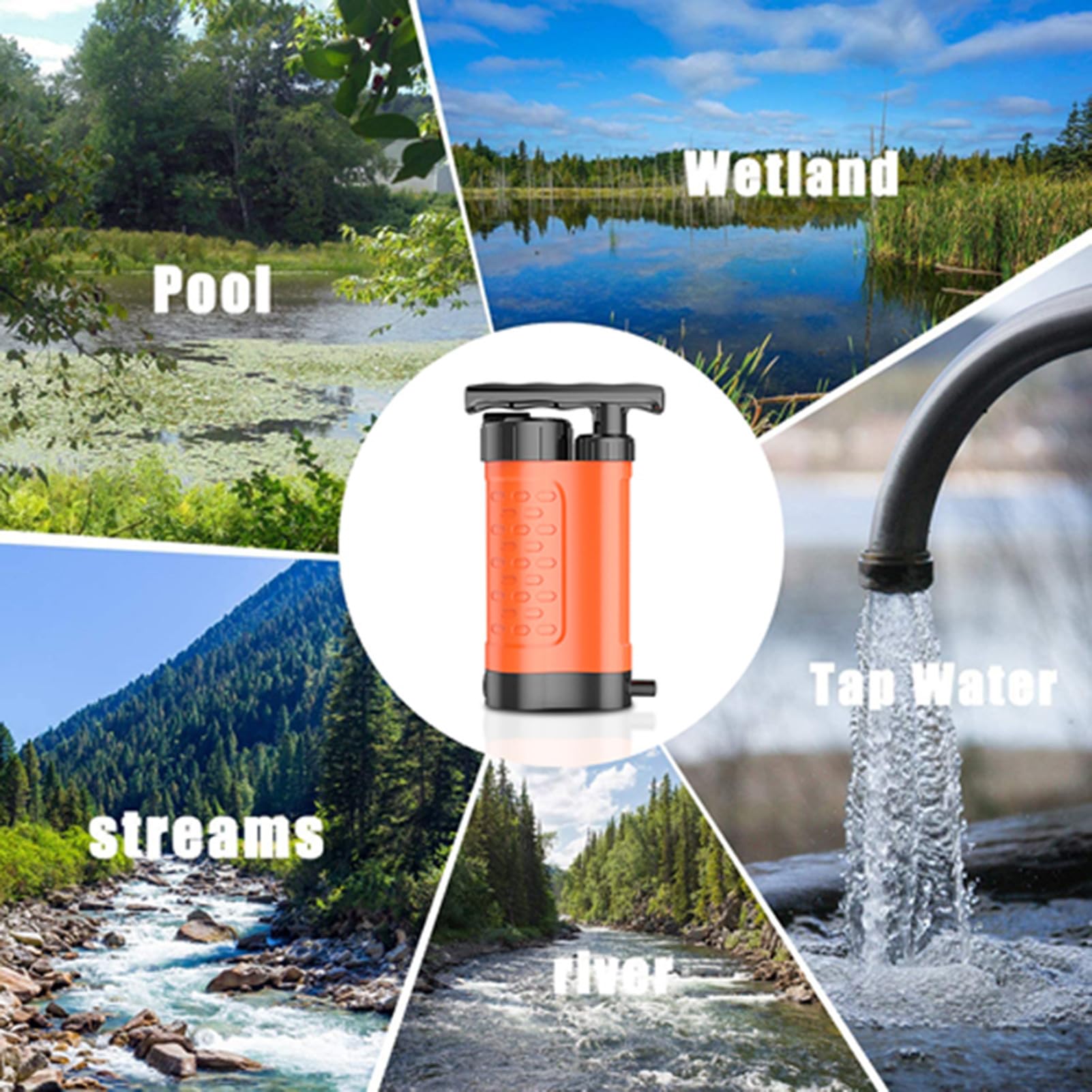 Supervivencia de la filtración 'Agua, purificación 'Agua para la