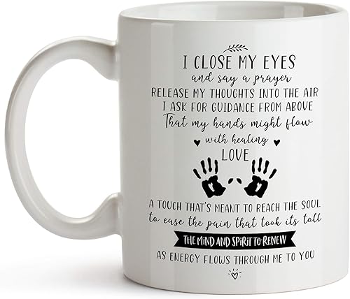 YouNique Designs Taza de café para terapeuta de masaje, 11 onzas, regalos para masajistas, regalos de terapeuta de masaje para mujeres (blanco)