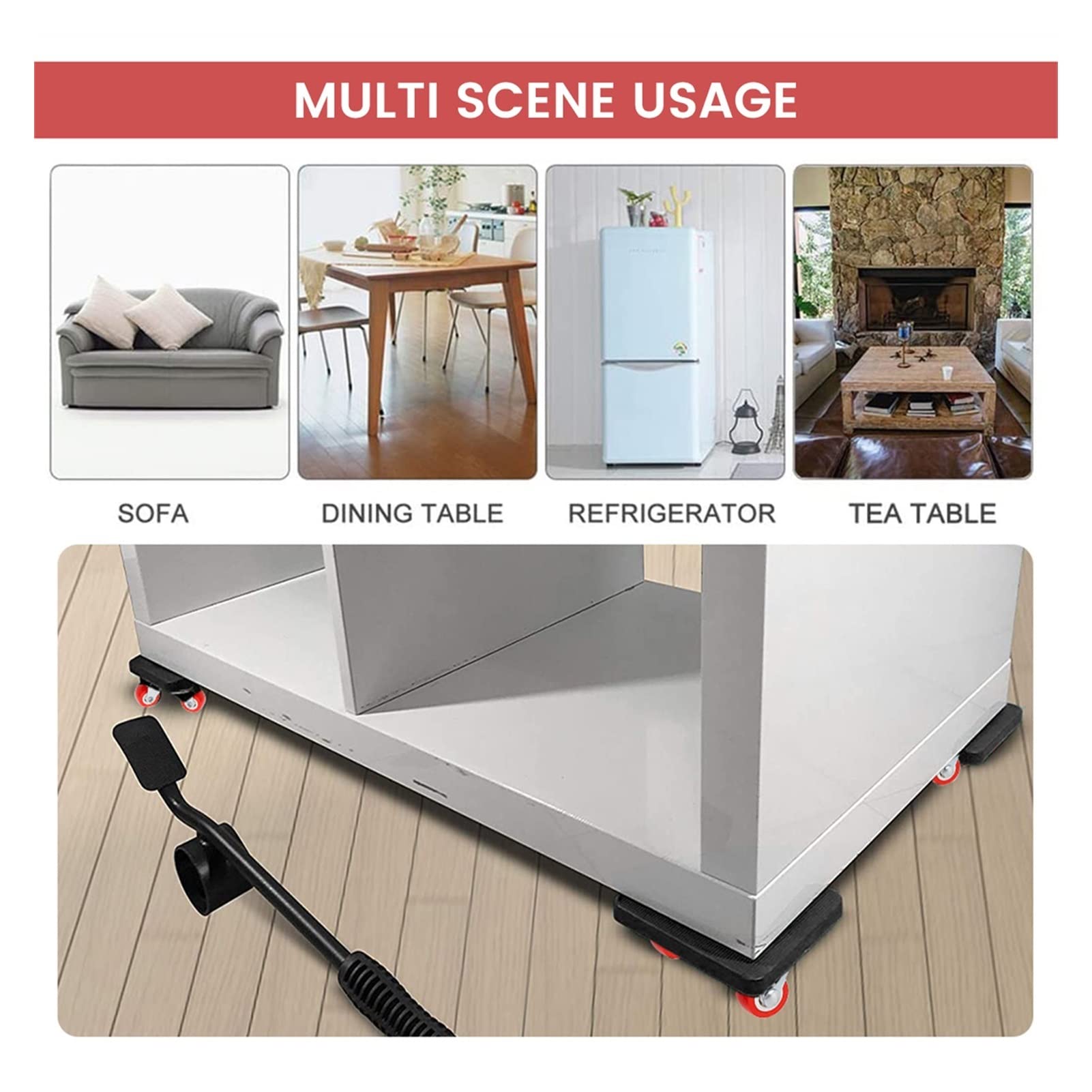 Podnośnik przyczepy, Meble Set 880LB Ciężkie Meble Mover Shifter Lifter Slider Koła Rolkowe Koła Ruchome Zestaw Sofa Stół Demontaż,Odporny na korozję