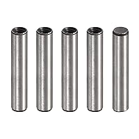 Vista 10 de uxcell Pasador de rosca interna M4 5 unids 0.236x0.984 in biselado plano acero al carbono cilíndrico pin cama estantería dispositivos metálicos