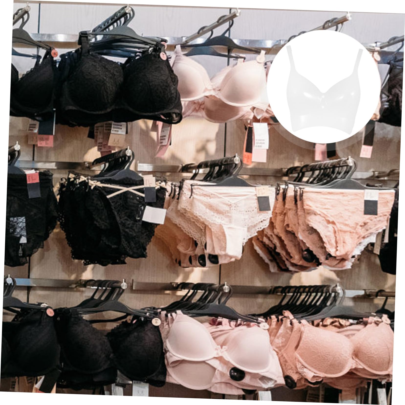 BELLIFFY Hanging Mannequin for Women Sturdy Underwear Display Model for Clothing Stores Shops Semi Transparent Design for Enhanced Visibility Construction