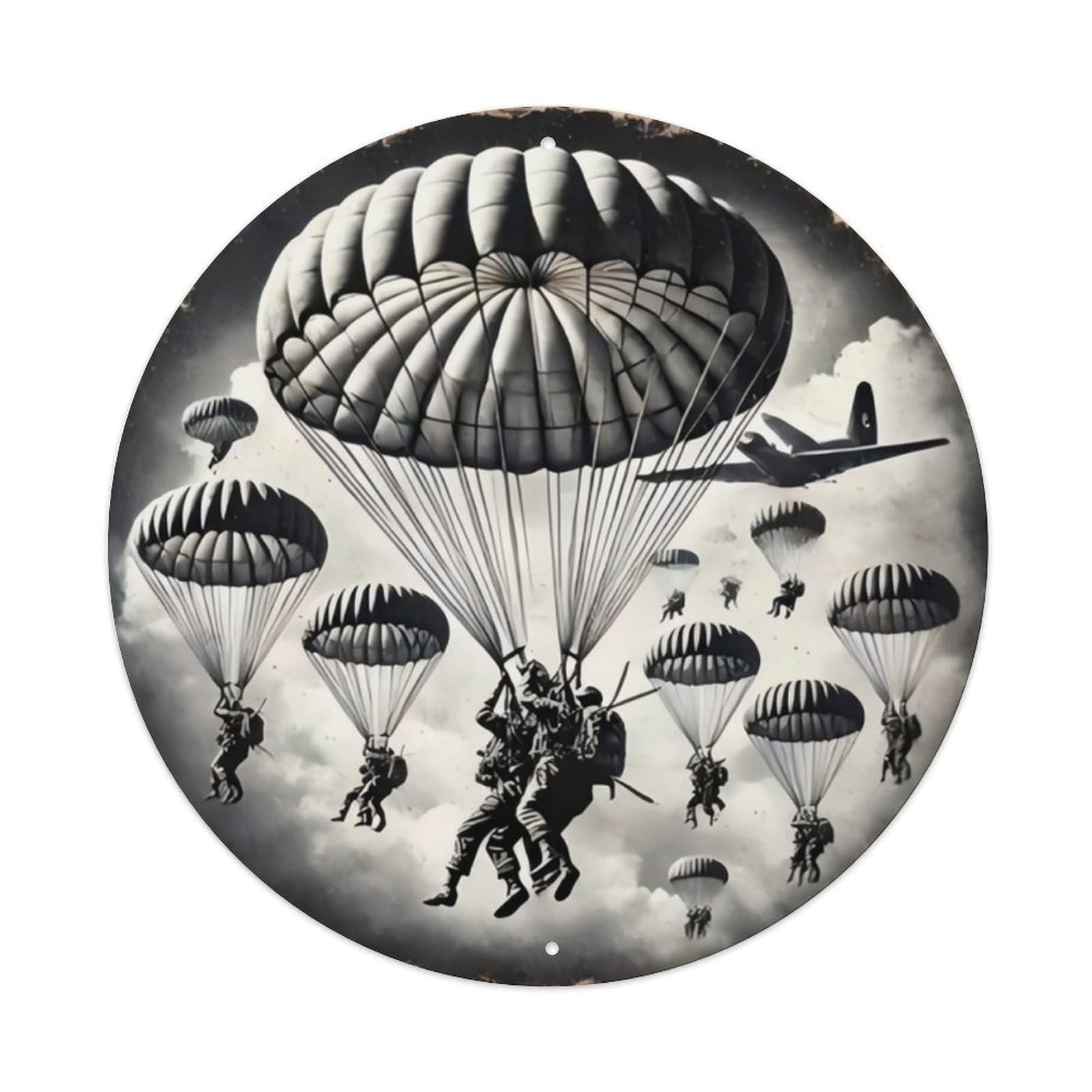 Paratrooper Aluminium Sign 20x20cm