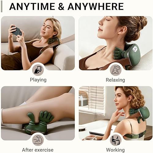Miniatura 6 de Masajeador de cuello y hombros 2026 para aliviar el dolor de tejido profundo, diseño de mano biónico 4D que simula manos humanas reales, masajeador