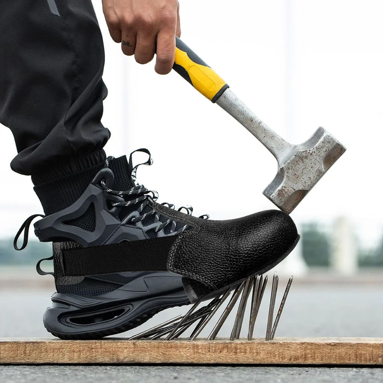 MAGICLULU Surchaussures De Sécurité Unisexes avec Embout Acier Antidérapantes pour Visiteurs Protection des Pointures Européennes