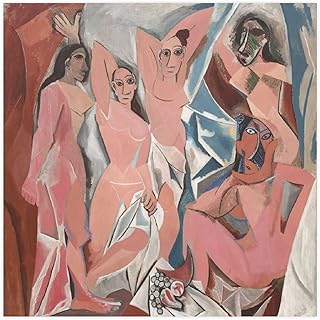 Pablo Picasso Artworks Les Demoiselles D'Avignone Poster su tela da parete Decorazione da parete Quadro per soggiorno camera da letto Decorazione Unframe: 30 x 30 cm
