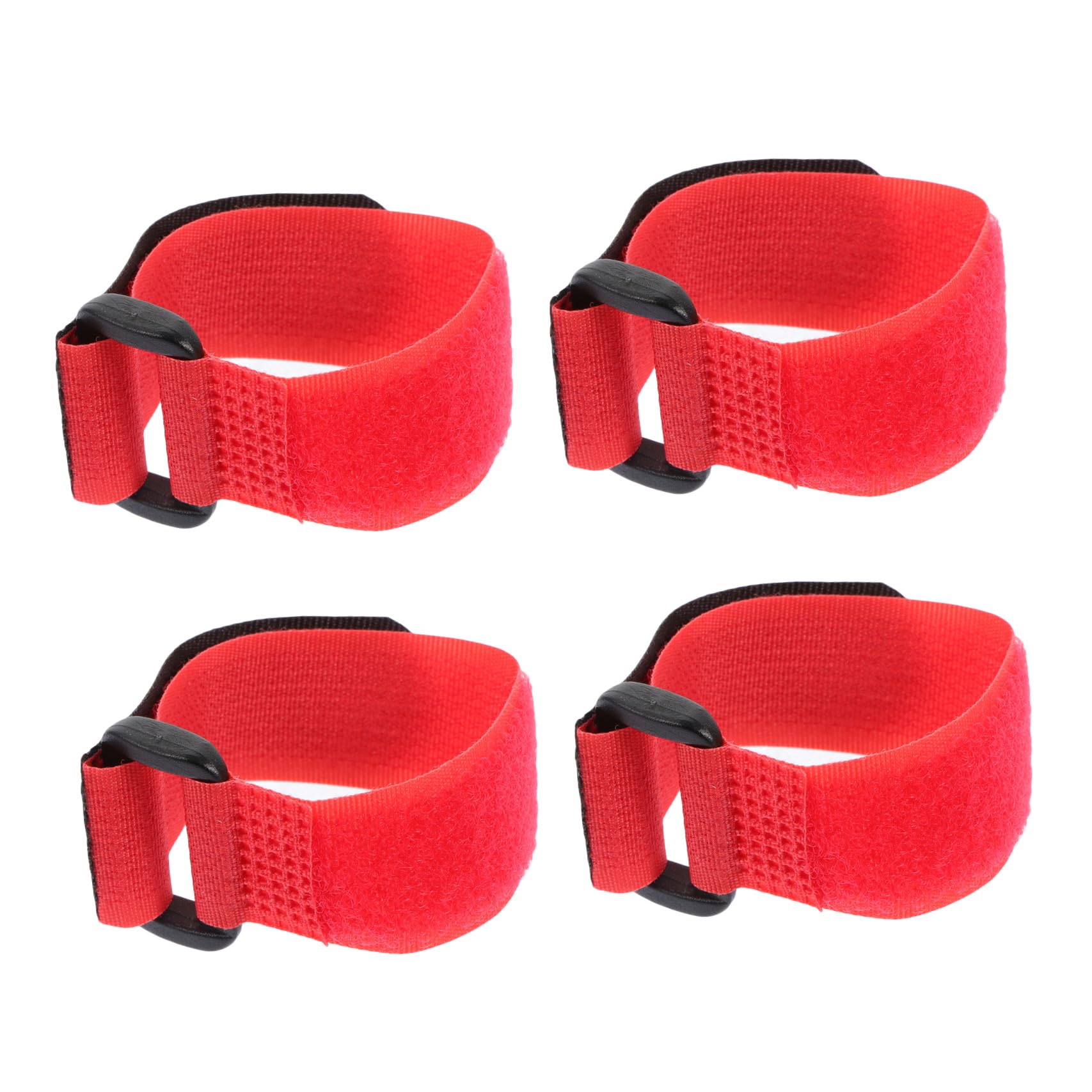 Collier Anti-Chant pour Coq, 4 Pièces, Nylon et Plastique, Réglable, Rouge
