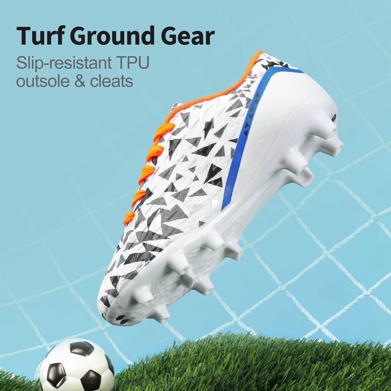 DREAM PAIRS Boys Girls Soccer Cleats Youth Firm Groud Athletic Outdoor Trainning Football Shoes for Little/Big Kid - Image 5