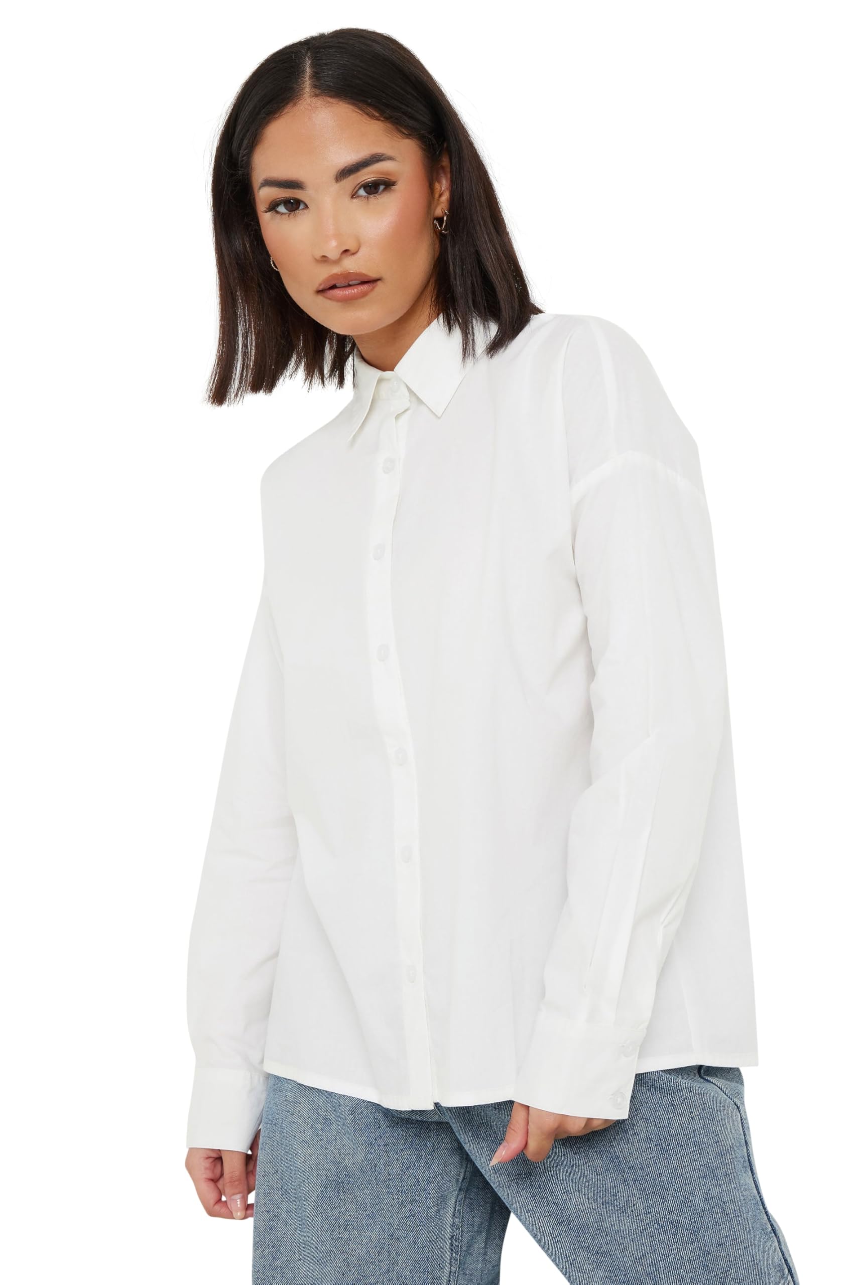 PixieGirl Women's Petite Tie Back Shirt in White | Size: 6