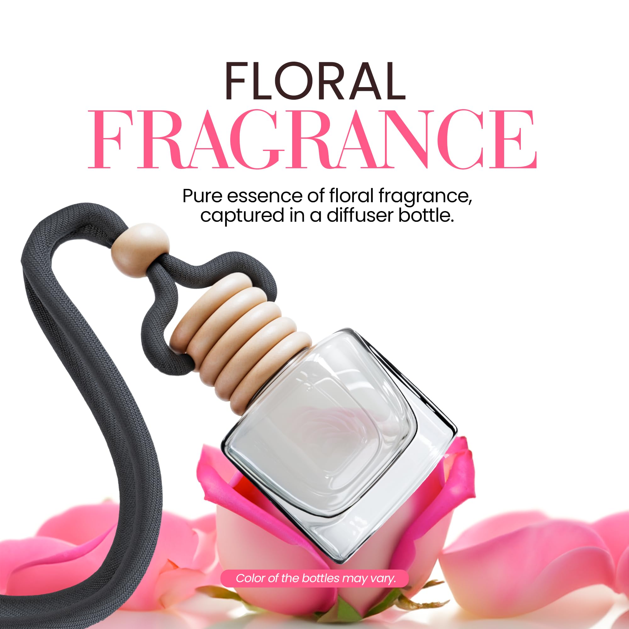 Ambientadores de coche para mujer, fragancia floral de fusión, paquete de 2 ambientadores de coche de larga duración, difusor de olores con aceites esenciales, ambientadores de coche con clip de