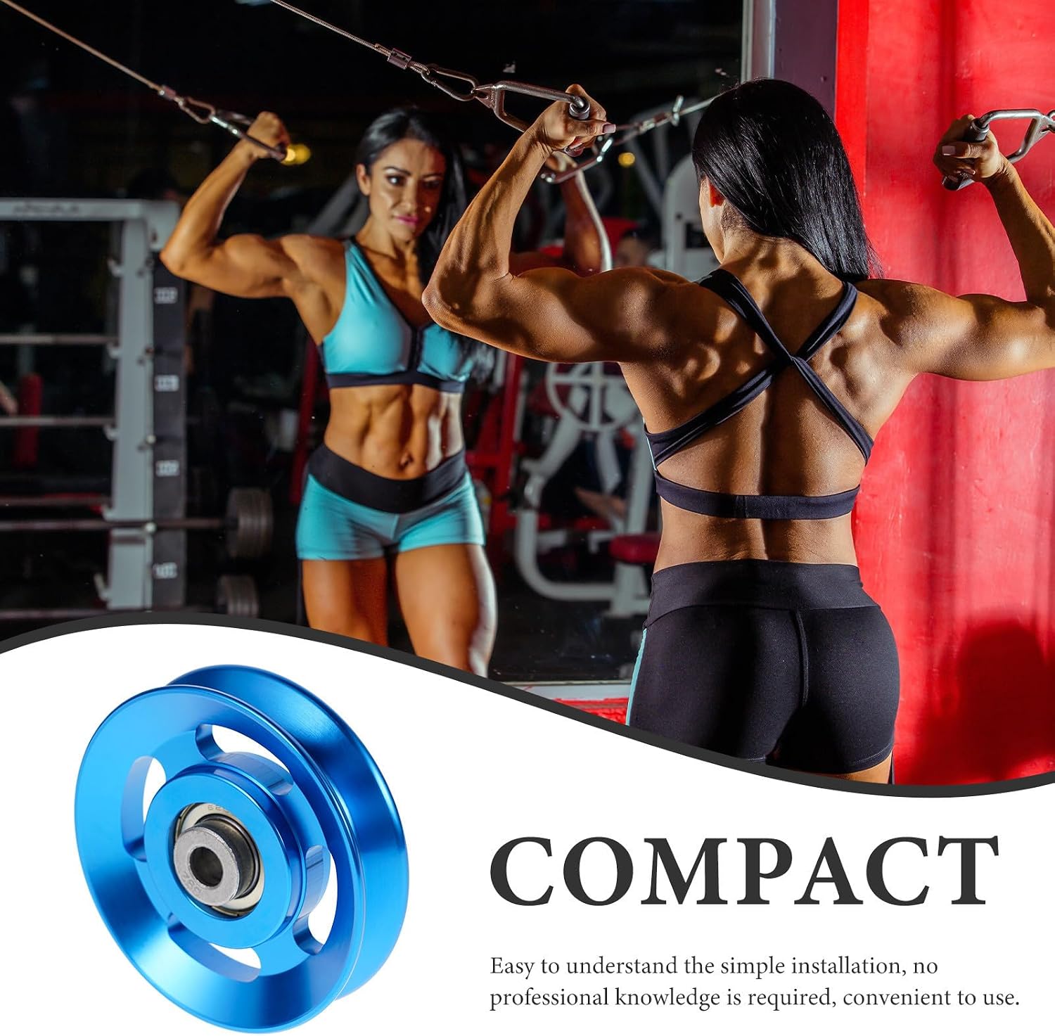 Pulley Wheel Aluminum Alloy Fitness Gym Equipment Accessory image 5