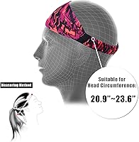 Vista 3 de Obacle Diademas para hombres y mujeres, bandas para el sudor, antideslizantes, transpirables, duraderas, para deportes al aire libre, entrenamiento