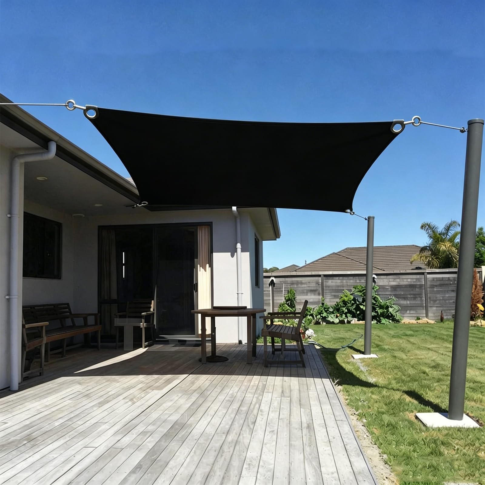 Voiles d'ombrage imperméables anti-déchirure et coupe-vent 270x360