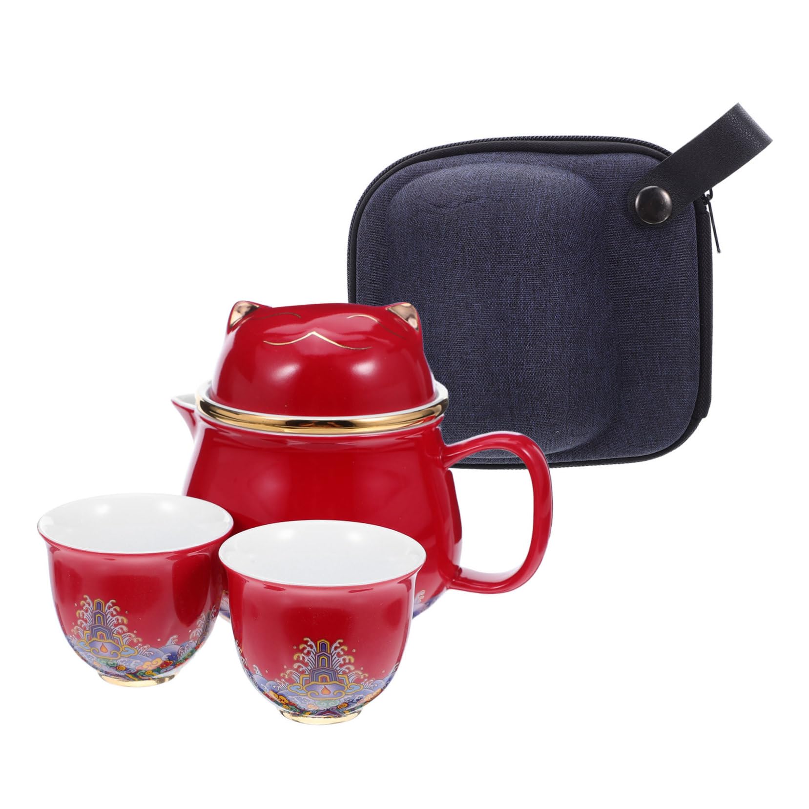 Service à thé céramique théière portable anti brûlure pour bureau et voyage