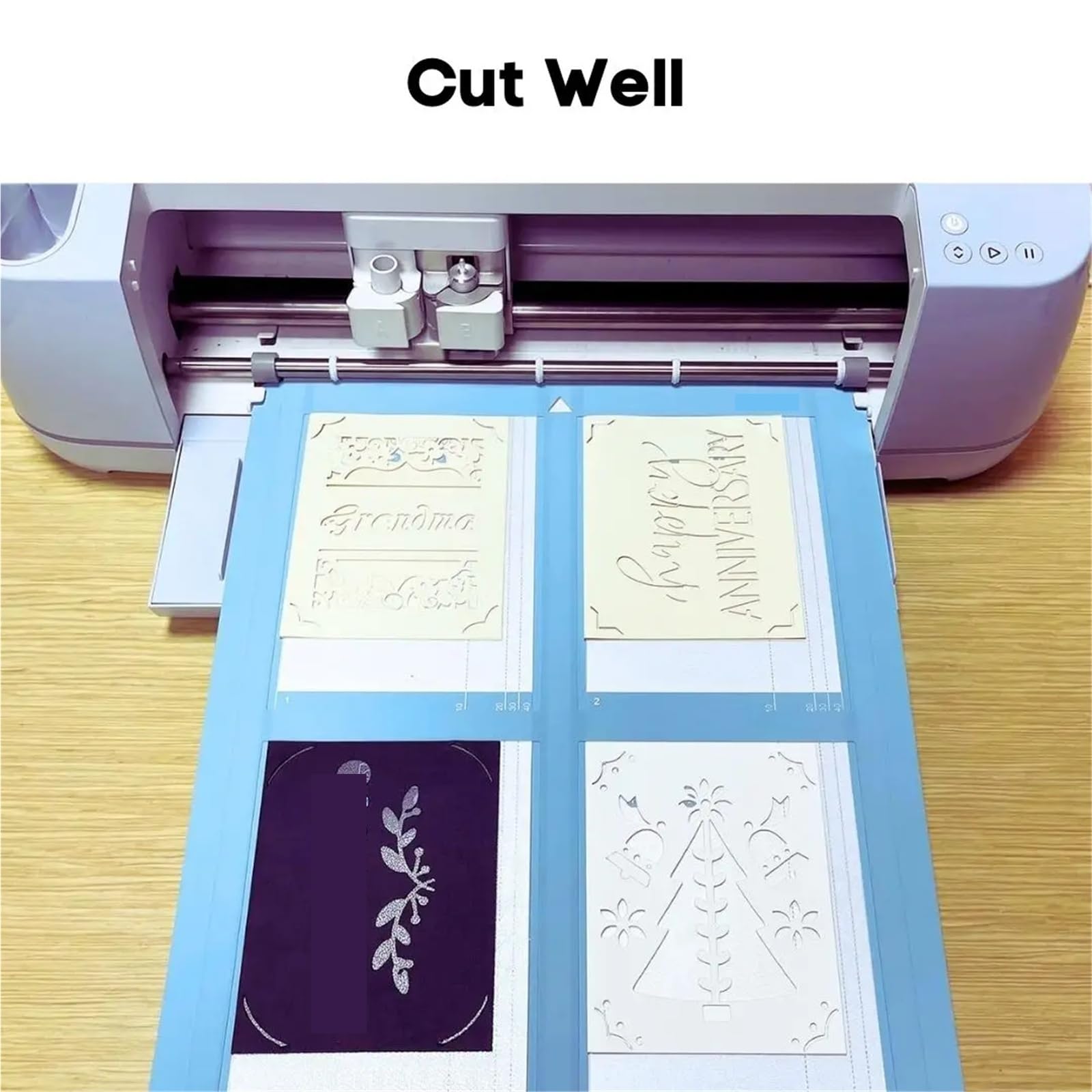 Schneidematte Kartenmatte Schneideunterlage Rutschfest Robust Leicht zu reinigen DIY Manuelle Artikel Spleißen Papier Büro(3Pcs)