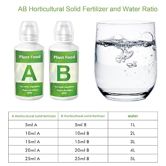 2 Set Hydroponics Nutrients, Hydroponic Plant Food, Indoor Plant Fertilizer, Fertiliser For Vegetables,A & B Growing Fertilizer Solution For Garden, Fruits Plant Food For Hydroponics Growing System