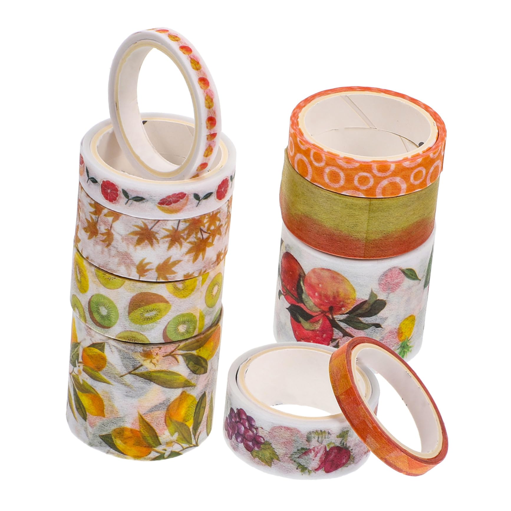 SHINEOFI 4 Set Di Nastri Washi Giapponesi Floreali Nastri Adesivi Gialli Per Decorare La Casa Scrapbooking 10 Pezzi*4
