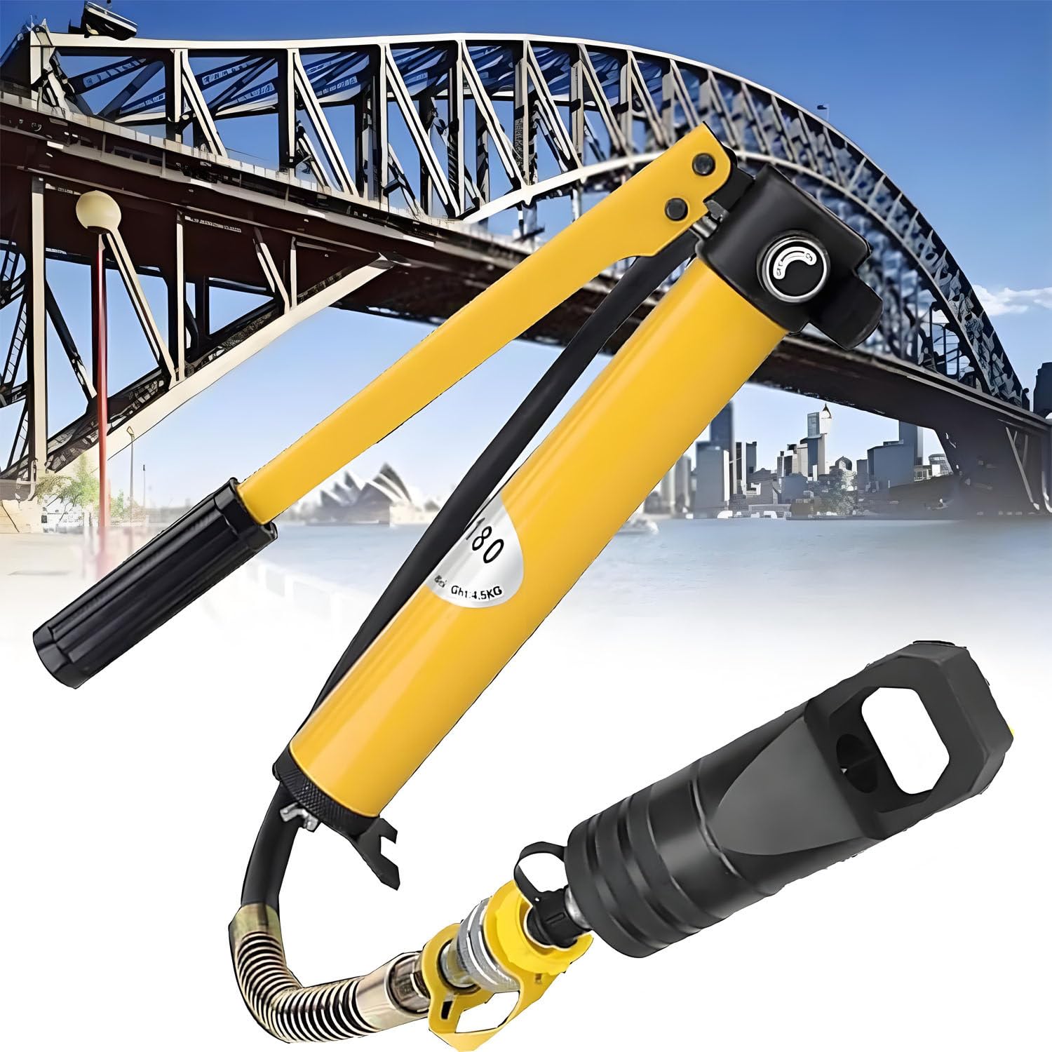 Hydrauliczny przecinak do nakrętek, 5/10 T narzędzie 10t | Ręczne narzędzie do usuwania zardzewiałych lub zakleszczonych nakrętek. Stalowa obudowa. Idealne do warsztatu.