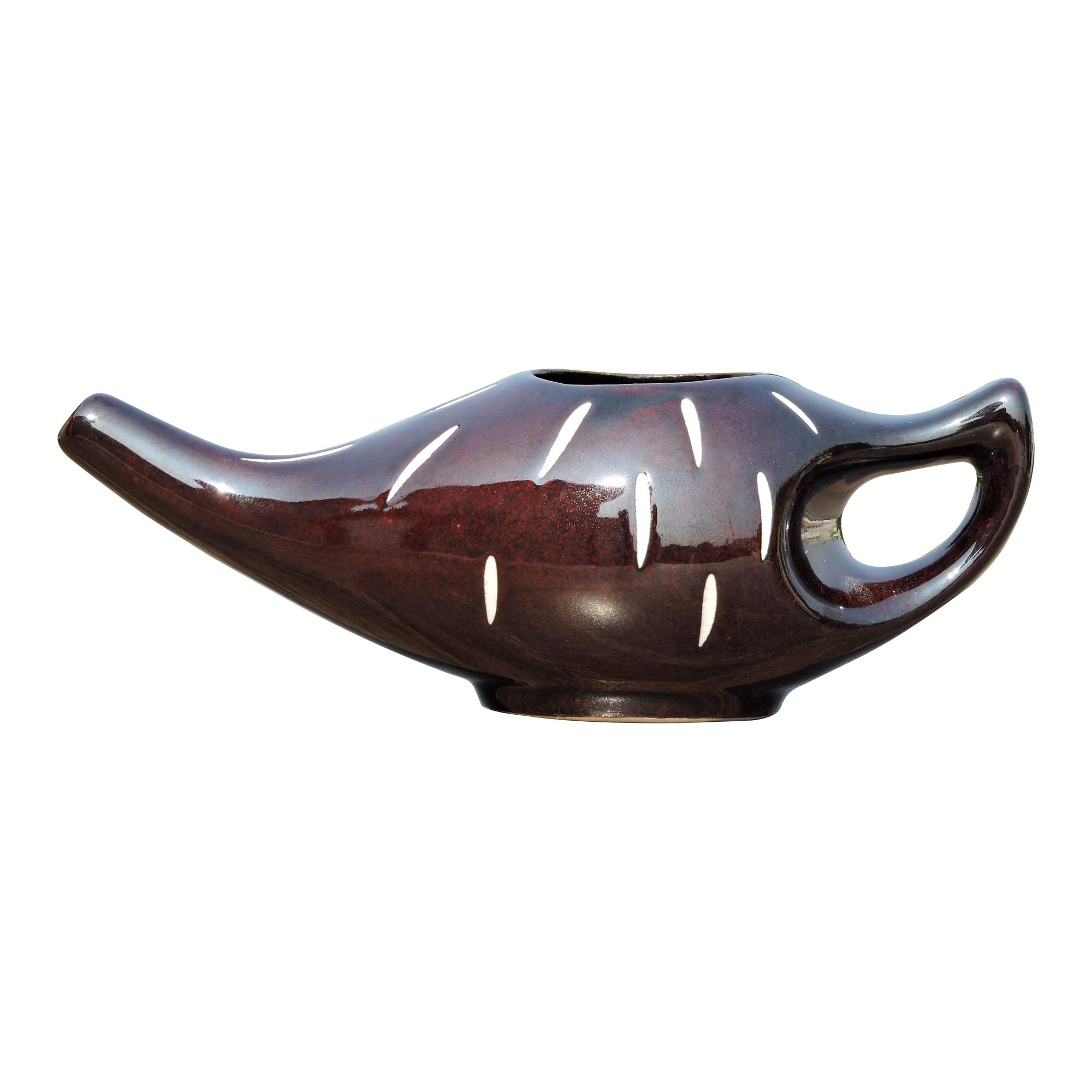 Buy GoodsIn Porcelain Ceramic Neti Pot for Nasal Cleansing with 10