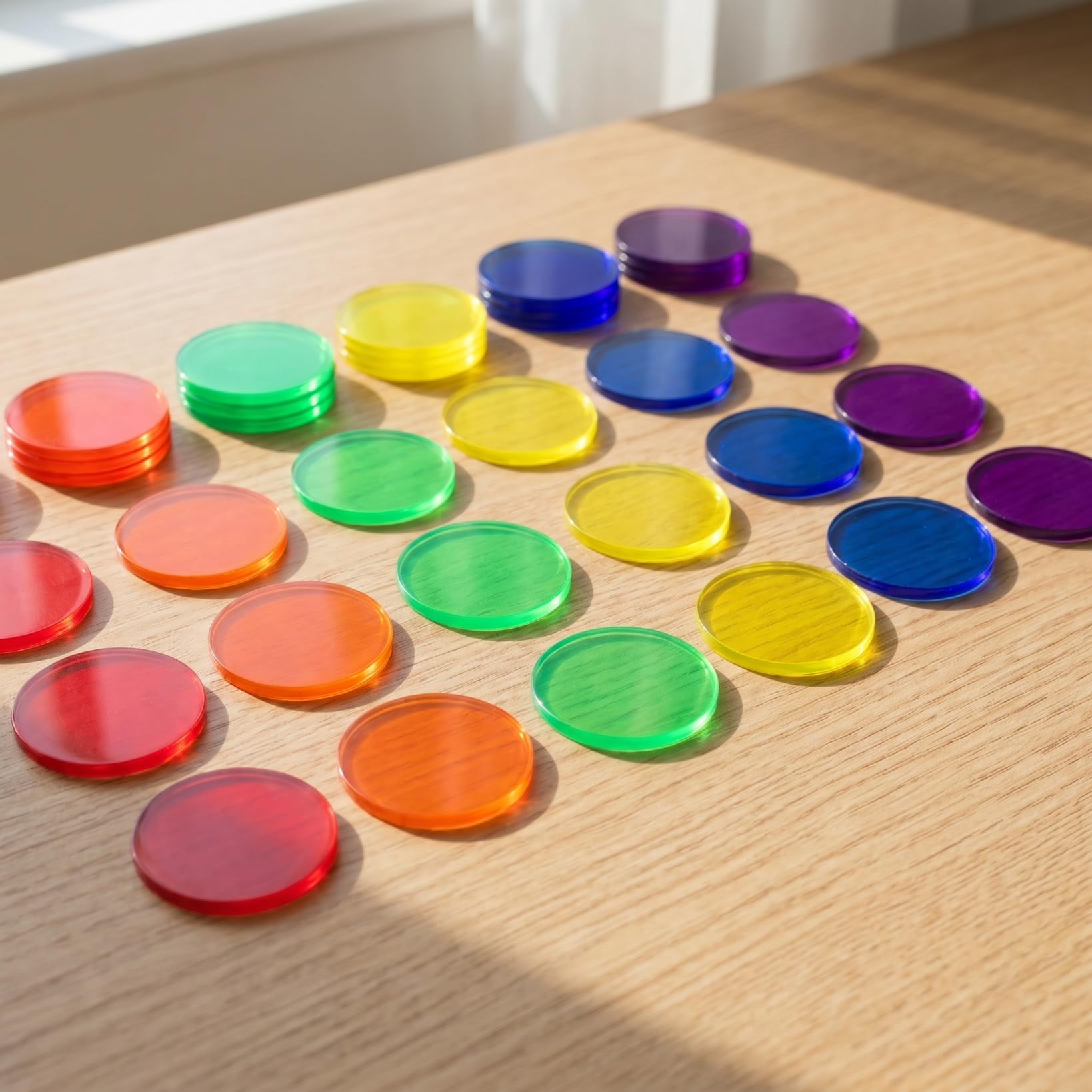 Toyvian Lot de 300 Jetons Plastique 19Mm Couleurs Variées 6 Teintes 50 Jetons par Couleur pour Jeux De Bingo Et Société Accessoires De Jeu