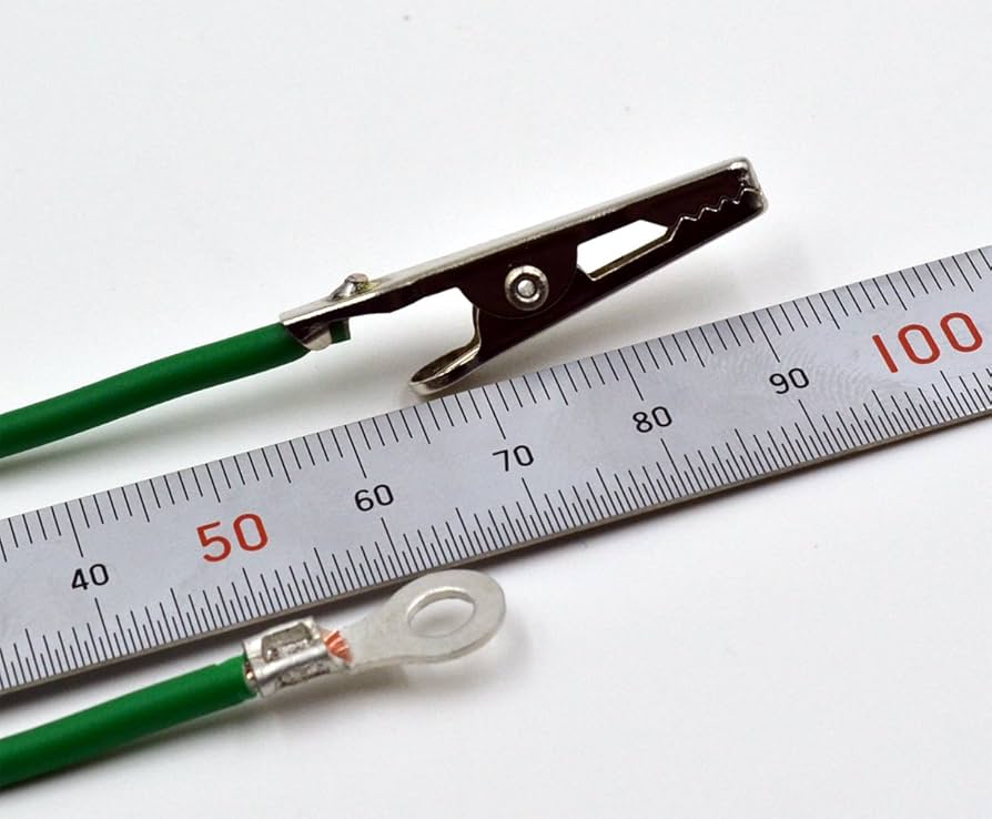 Amazon | ワニ口アースケーブル 1m ワニ口クリップコード ワニ