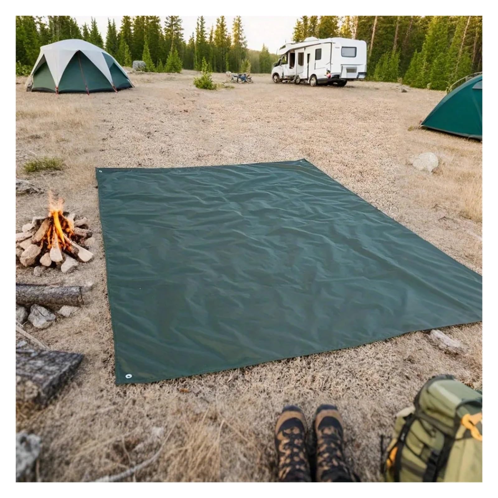 Tapis de camping antidérapant robuste et portable pour camping, randonnée, aventure, durable et léger pour une utilisation sur tout terrain
