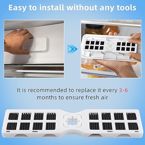 Miniatura 5 de PANDEELS - Filtro de aire para refrigerador AF2 (paquete de 6) - Apto para refrigerador Frigi-daire FRGPA.AF2 FRFS2823AS, FRFS2823AW, FRFN2823A,