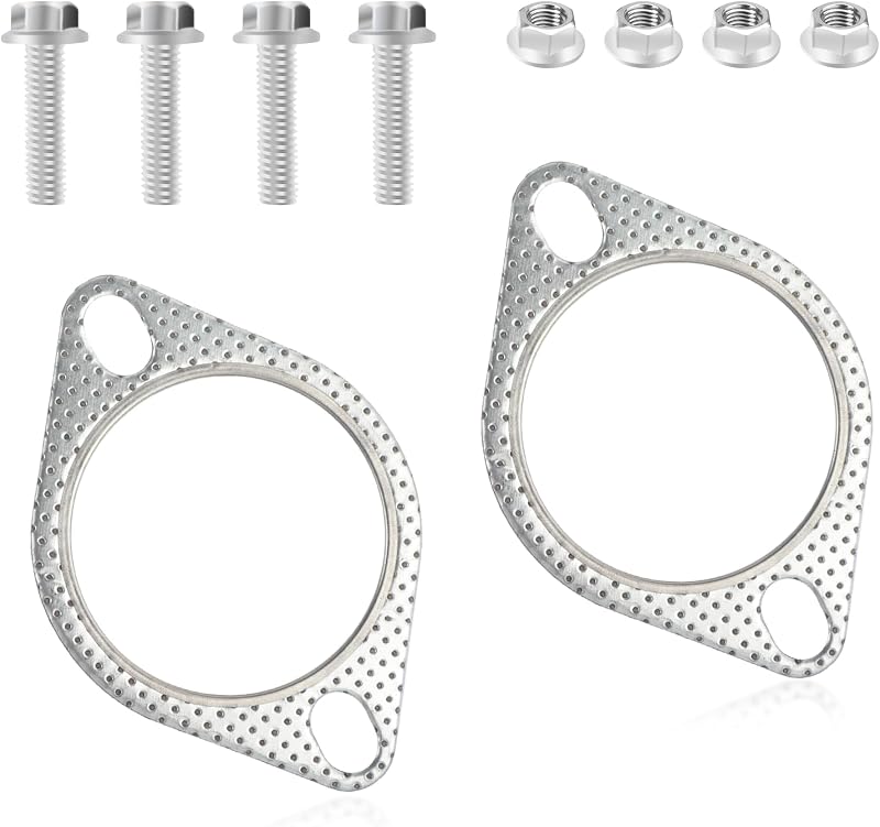 Junta de flange do escapamento KIFIDAN com parafusos M10 x 1,5 – Kit com 2 juntas