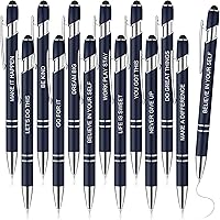 Vista 25 de Zonon - Paquete de 12 bolígrafos con frases motivacionales para escuela y oficina, punta fina, escritura uniforme, citas divertidas para regalar a