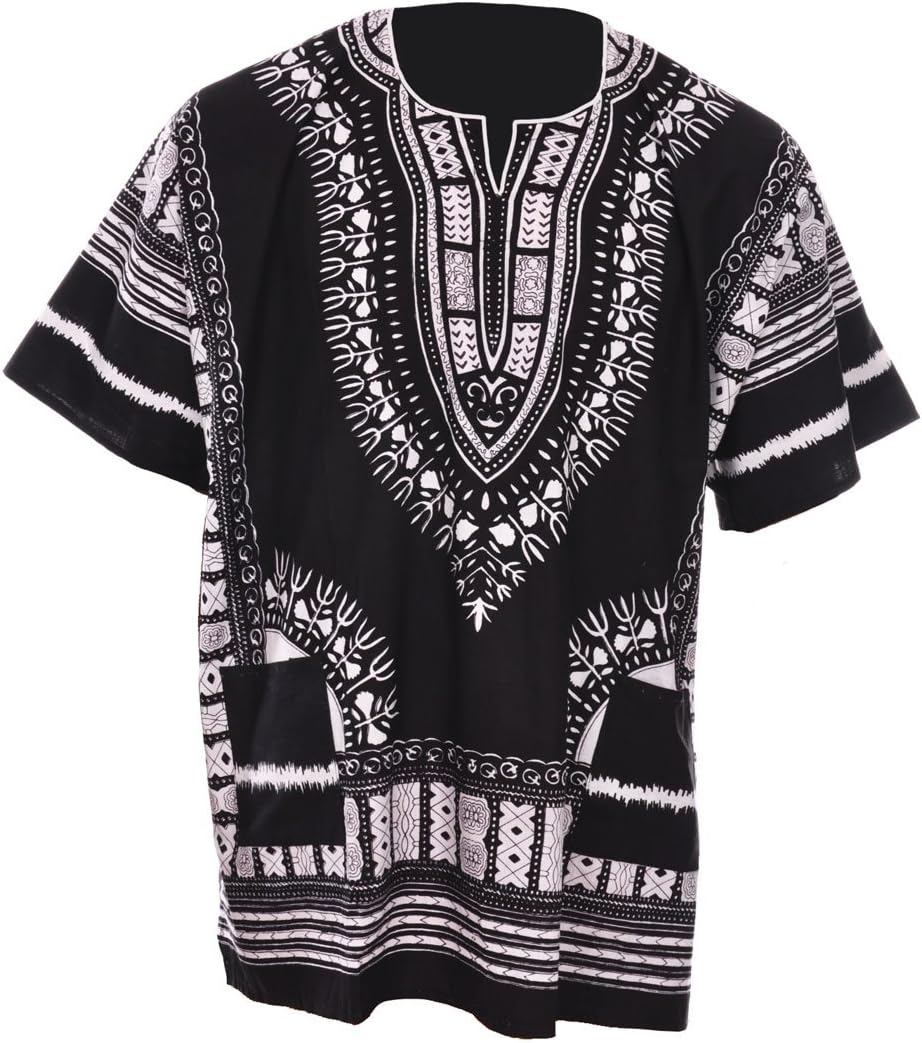 African Print Unisex Dashiki Shirt African Attire for Men Women Black History month, Festivals, Church, Cruises