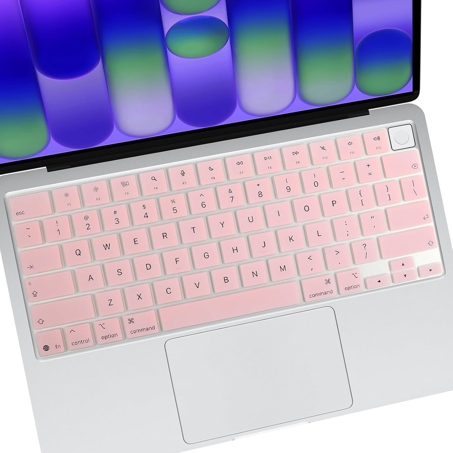 Allinside Keyboard Cover for 2026 MacBook Neo 13-inch A3404 (A18 Pro) & MacBook Air 13"/15" and MacBook Pro 14"/16" (M5 Chip), Premium Silicone Keyboard Protector Skin, US ANSI Layout, Light Pink