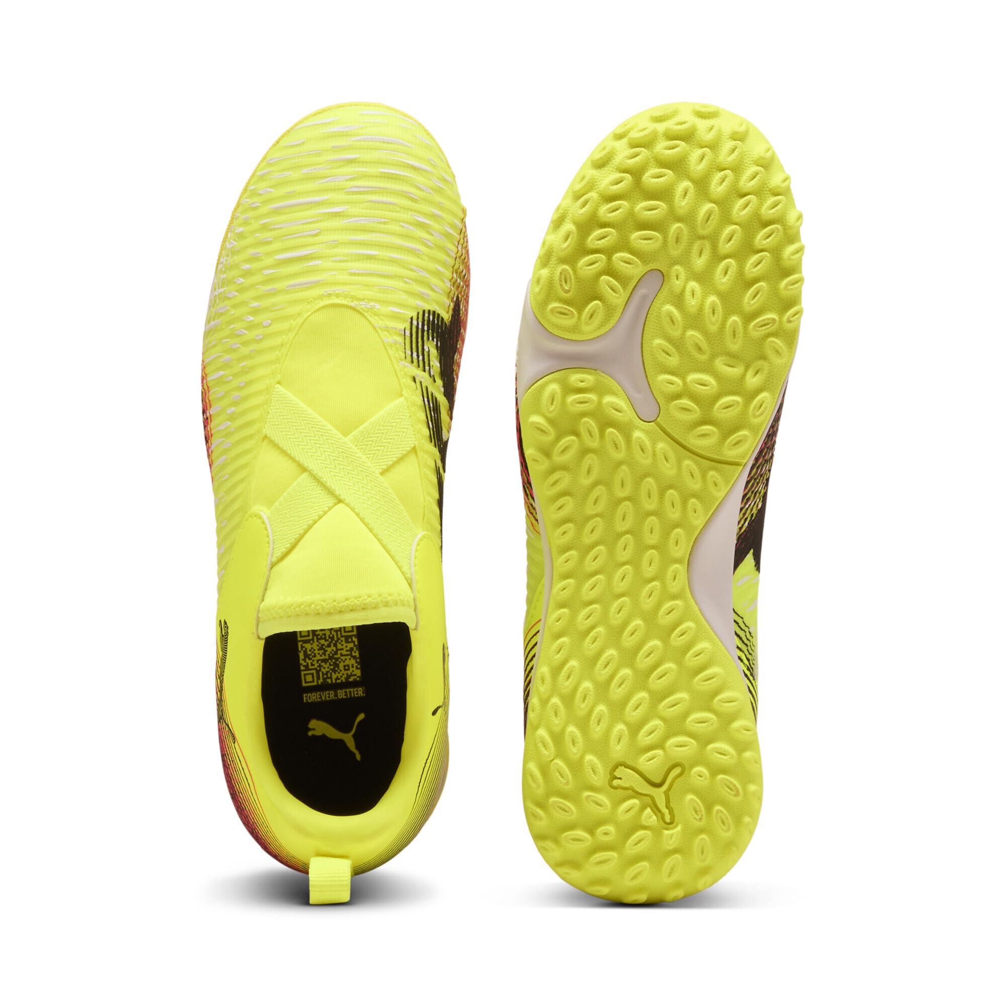 PUMA Jugendliche Future 8 Match TT +Mid Fußballschuhe ohne Schnürung 33, Yellow Alert Black Sun Struck Pink
