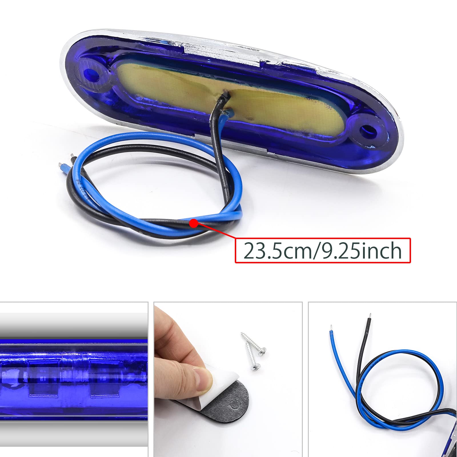 Amazon.co.jp: X-STYLE サイドマーカーランプ 4連LED 12V 24V 黄 車幅