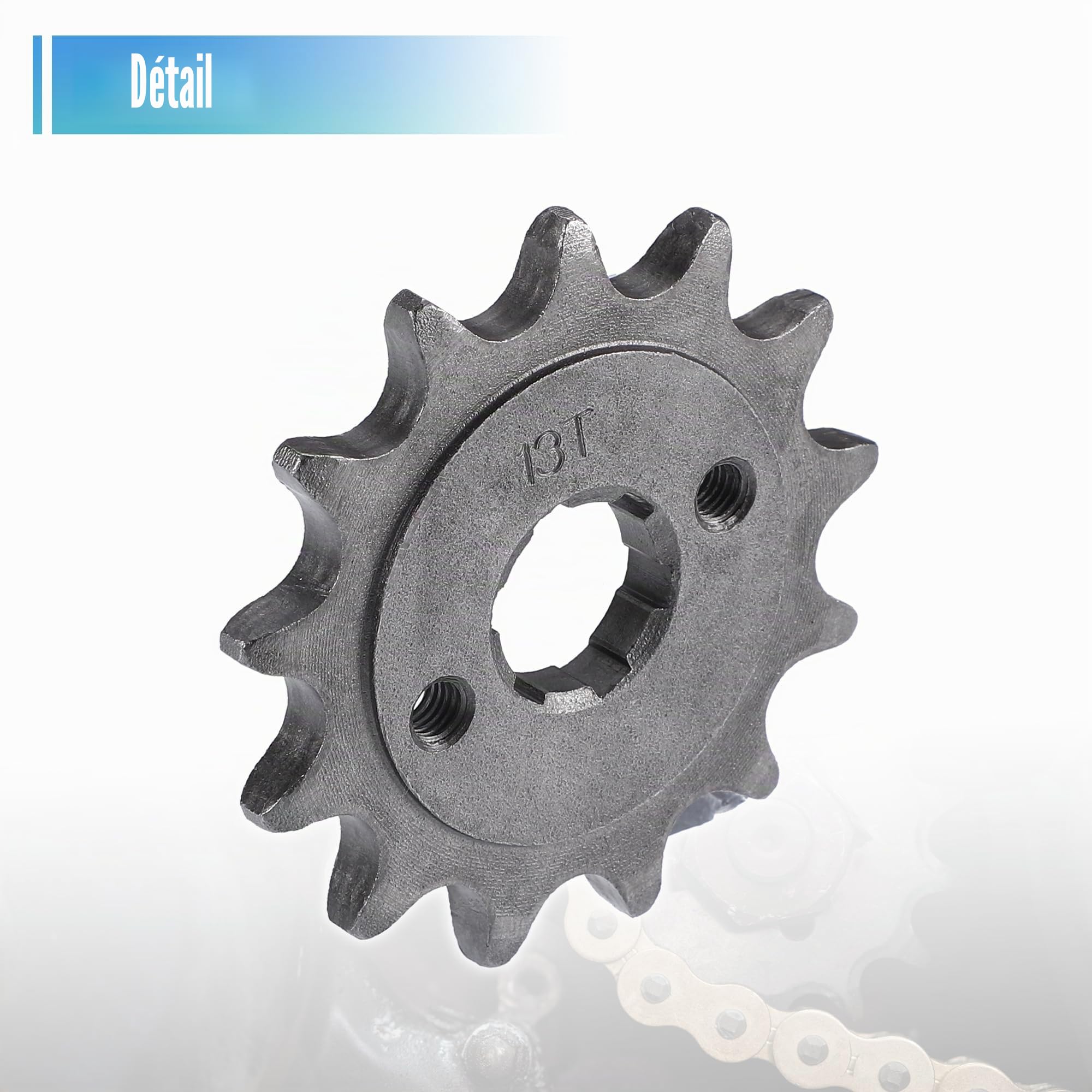 X AUTOHAUX 1 ensemble 520 Style 13 dents 20 mm ID Moto Avant Moteur Pignon Fit pour 50cc 70cc 110cc 125cc Moto Dirt Pit Bike Mini Bike ATV