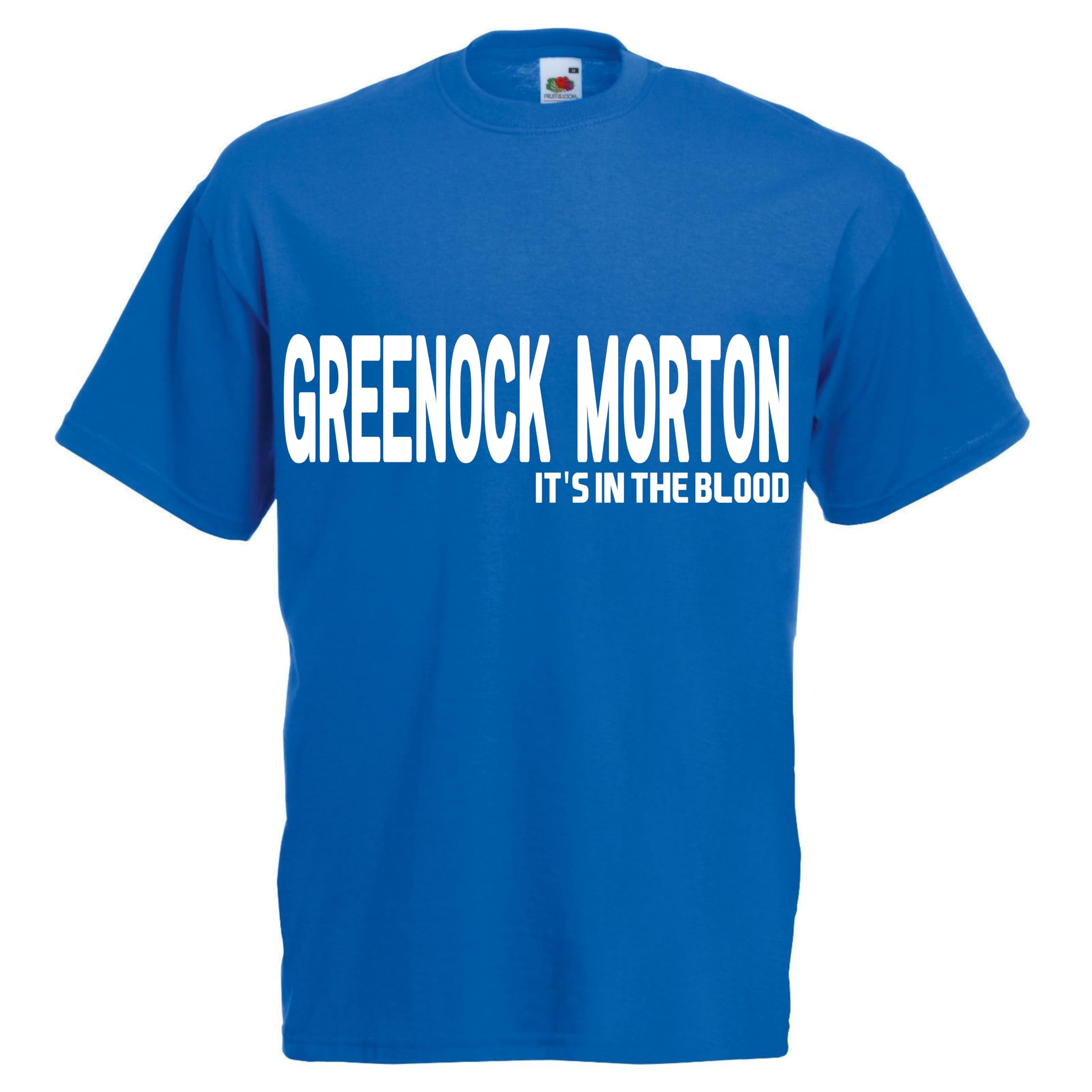 Greenock Morton Scottish Scotland Football Tshirt It's in The Blood Team Husband Mens Present Gift Shirt Premium Soccer League Club Blue