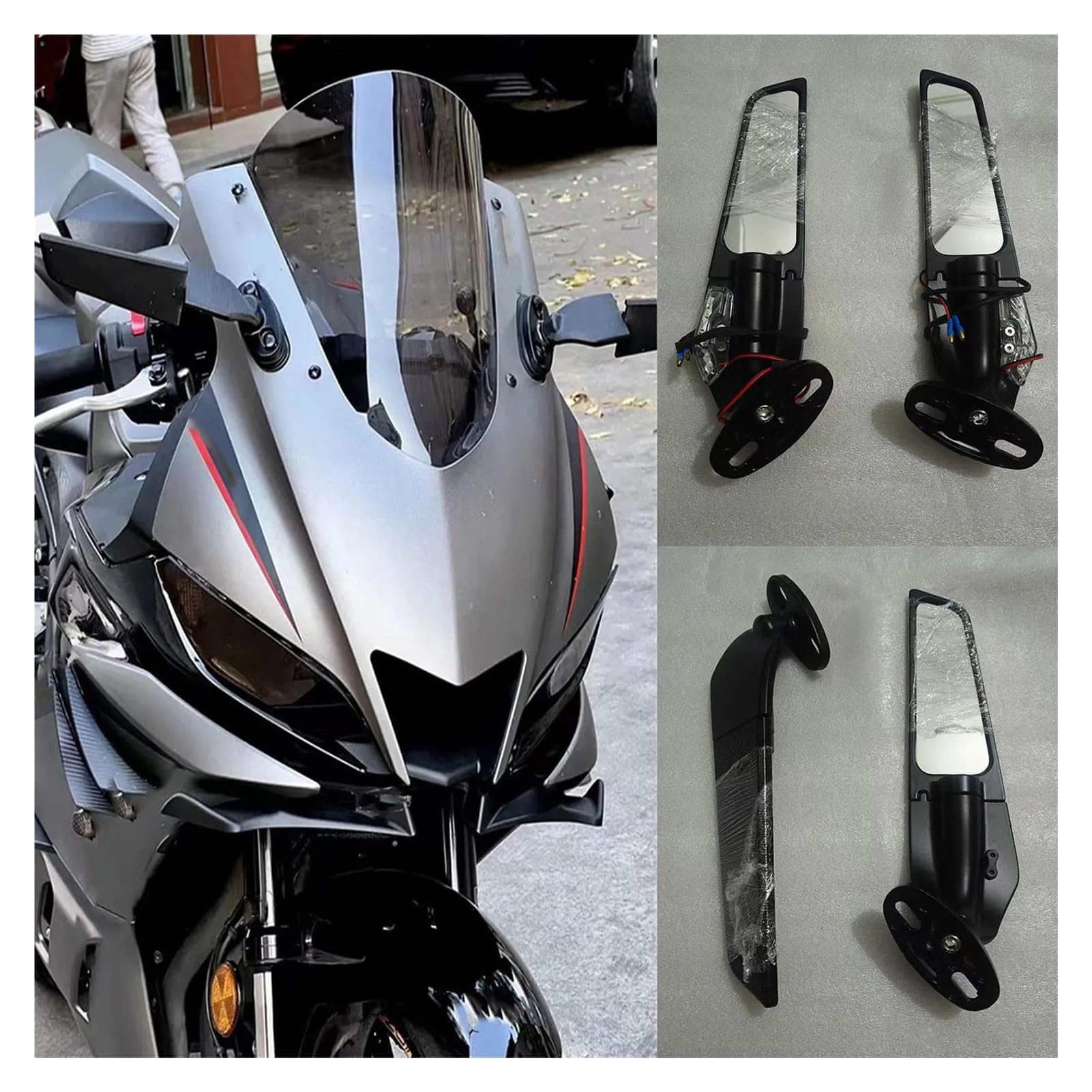 Amazon.co.jp: ヤマハ YZF R25 R3 2019-2024 対応 バイクミラー