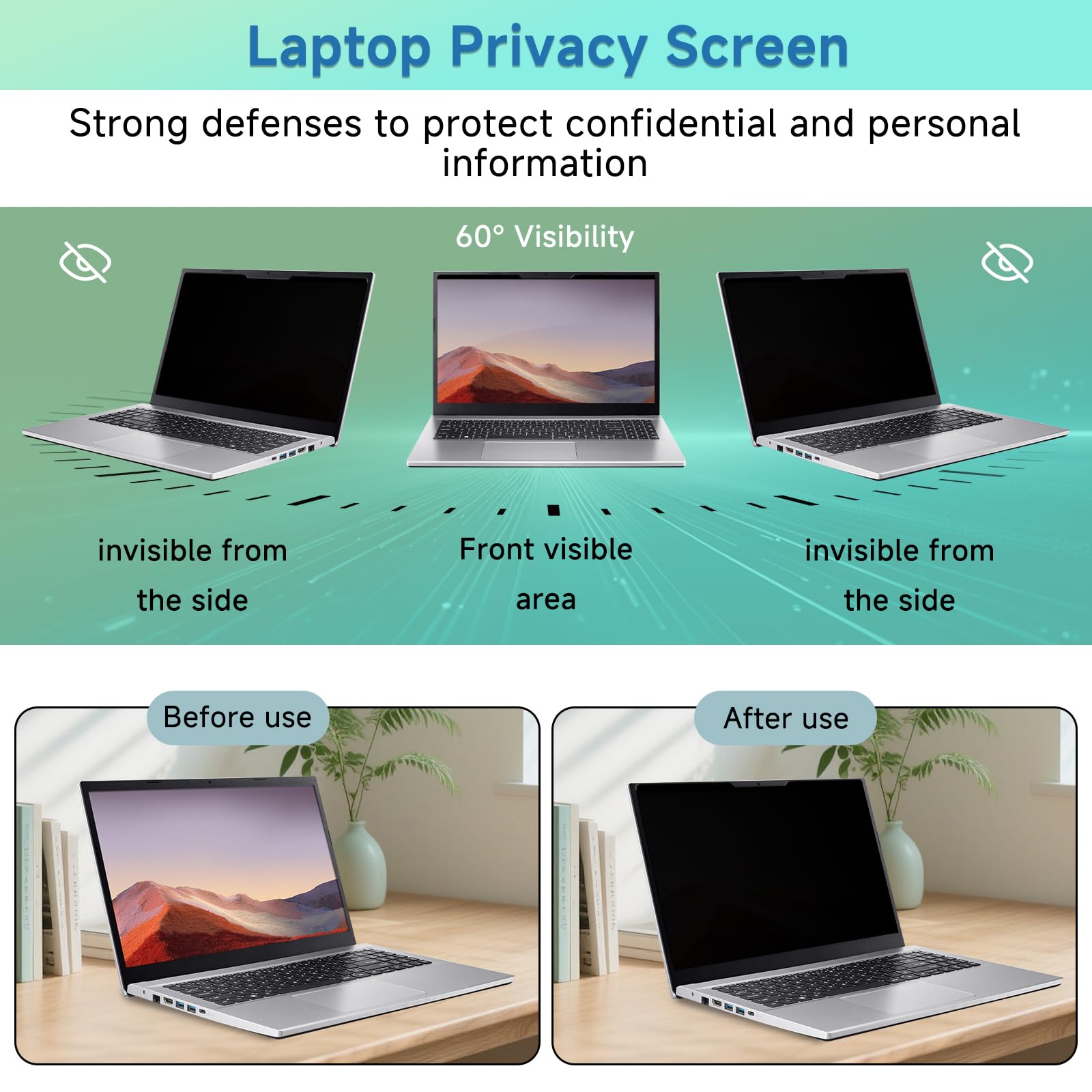 Filtro Magnetico Privacy per 13.3 Pollici 16:10,Rimovibile Pellicola Schermo Protezione,Anti Luce Blu Antiriflesso, Anti-Spia,per HP/dell/Acer/Lenovo/Thinkpad/Samsung/ASUS/Sony