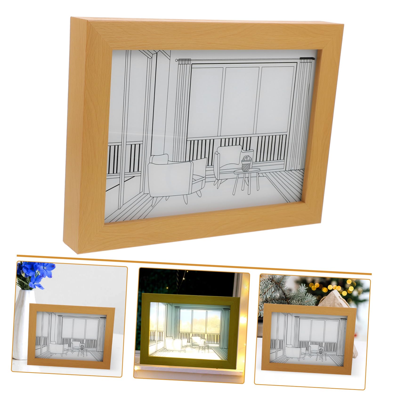 Marco de Fotos Iluminador LED Nocturno Decorativo para Pared