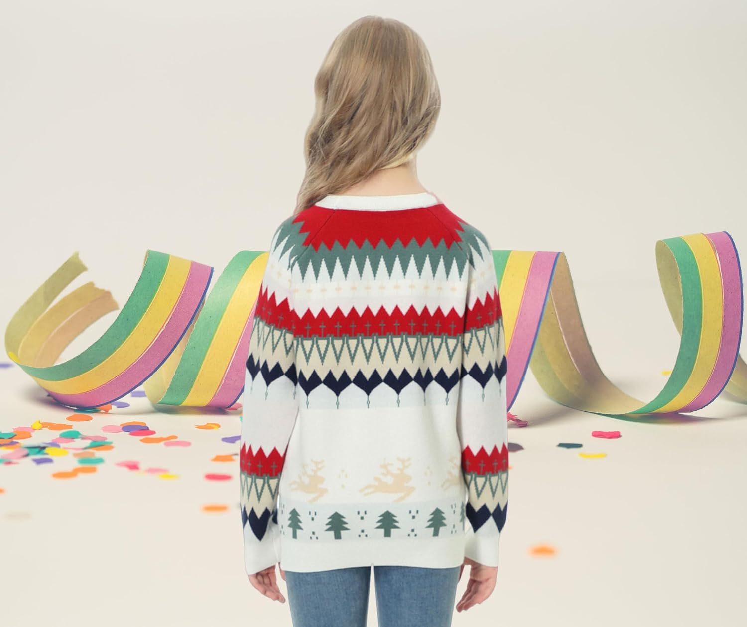 Boys and Girls'Sweaters Kids Pullover Knit Long Sleeve Crew Neck Christmas Sweatshirt 4-16 Years - Image 4