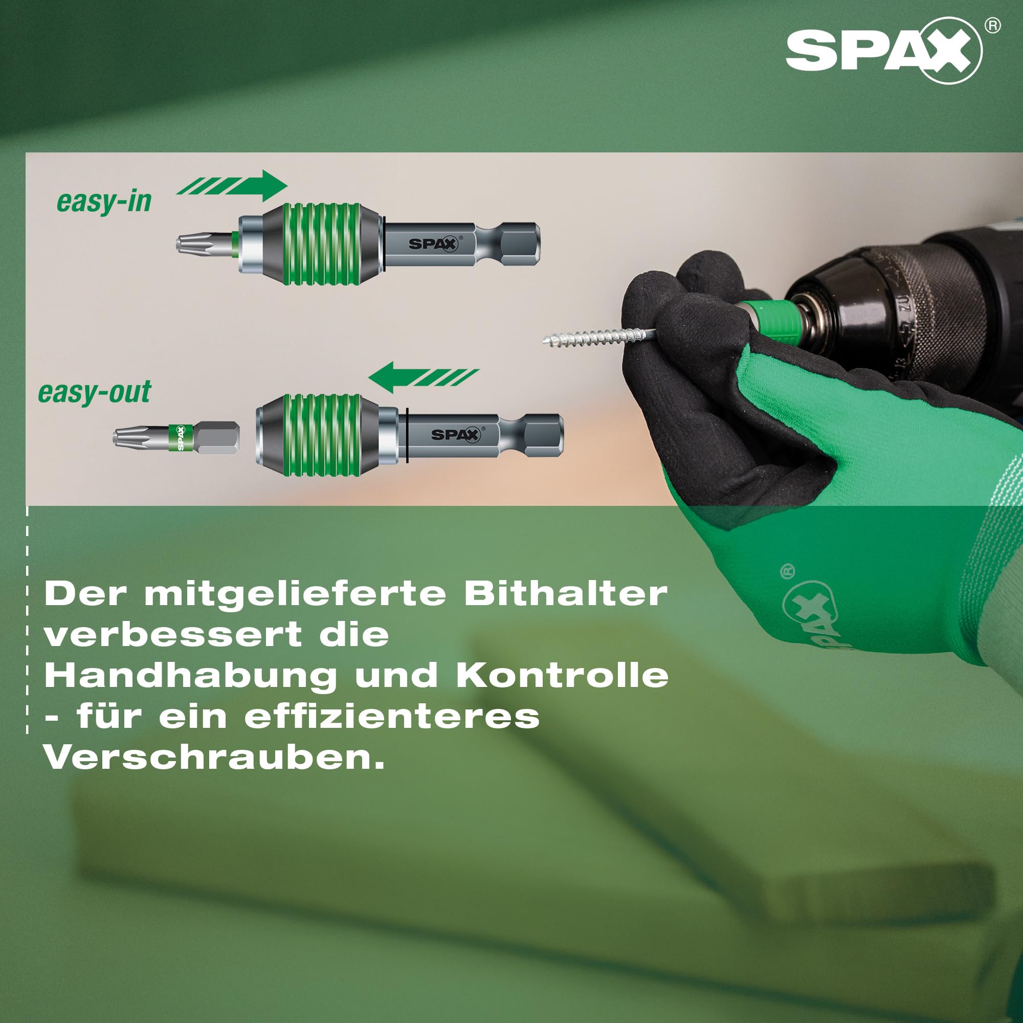 SPAX BITbox T-STAR plus, Schnellwechsel-Bithalter, 6 Bits: T10, T15, T20, T25, T30, T40 in 25 mm - 4000007899019
