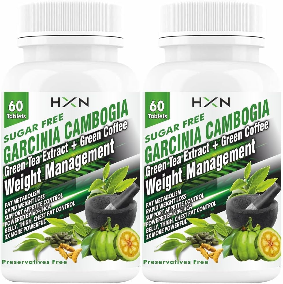 HXN Fat Burners For Women Supplement With Garcinia Cambogia Tablet, Green Tea, Green Coffee As Belly Burner, Appetite Suppressant, Weight Loss Medicine-120 Keto Tablets (Pack 2)