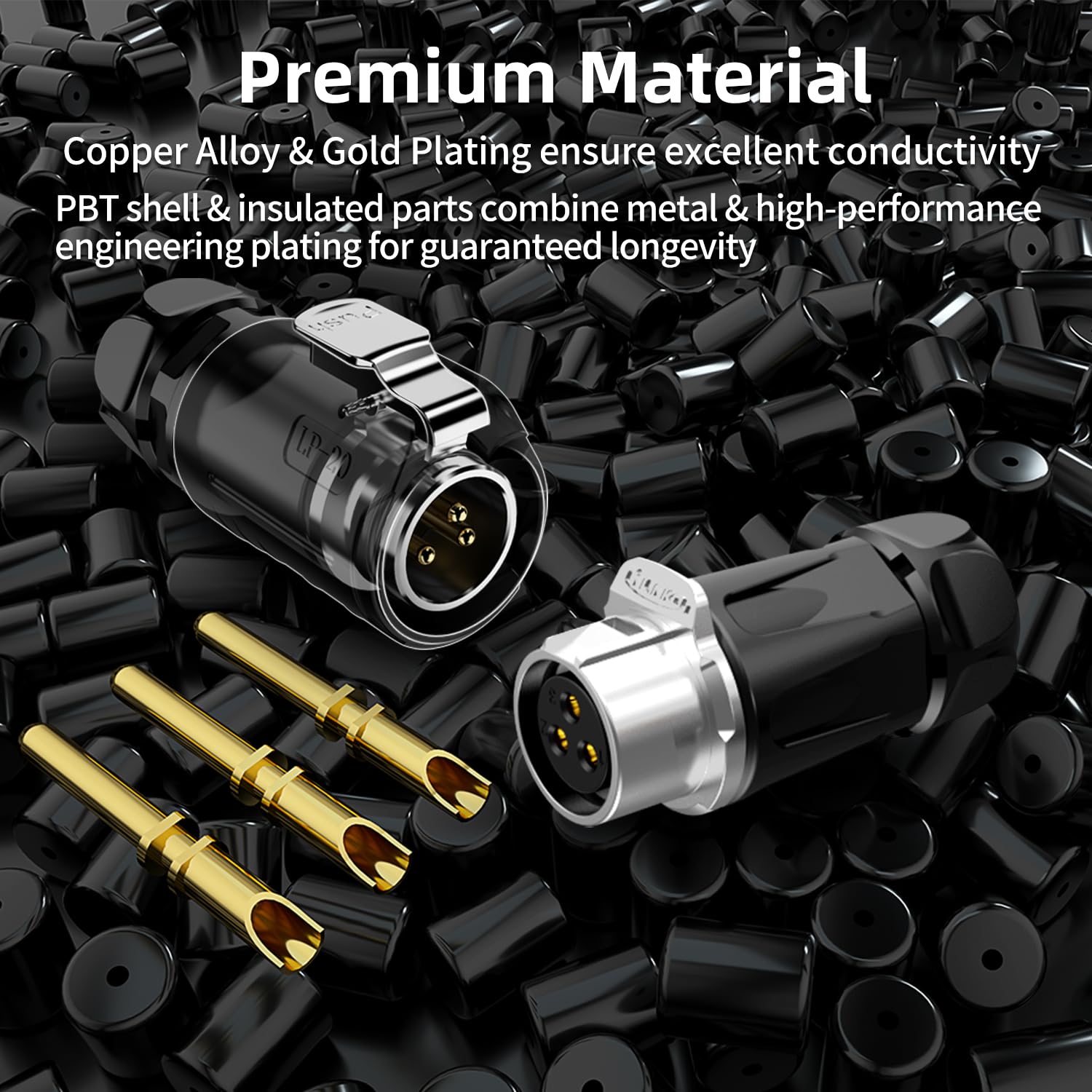 CNLINKO LP-20 3 PIN Waterproof Connector, IP68 Circular Connector