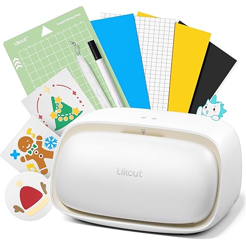 Likcut Vinyl Cutter Machine S501 - Smart Compact Sticker Maker for Vinyl & Paper Crafts, Portable Plotter DIY Cutting Machine for Sticker Joy Craft & Party Supplies, Gifts for Crafters