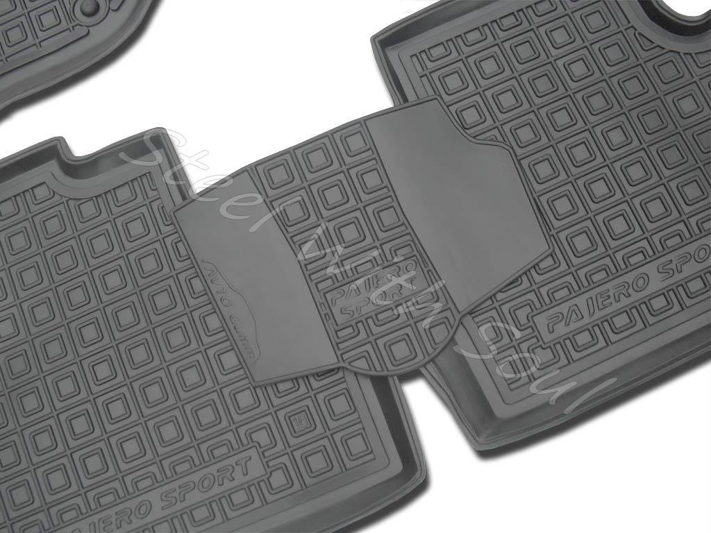 Fully Tailored Rubber Set of 5 Car Floor Mats Carpet for Mitsubishi Montero (Pajero) Sport 3rd