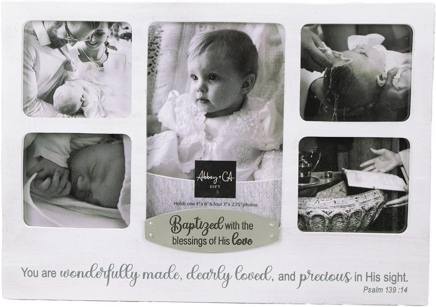 Abbey & CA Gift Baptism Collage Frame W/Easel & Hanger