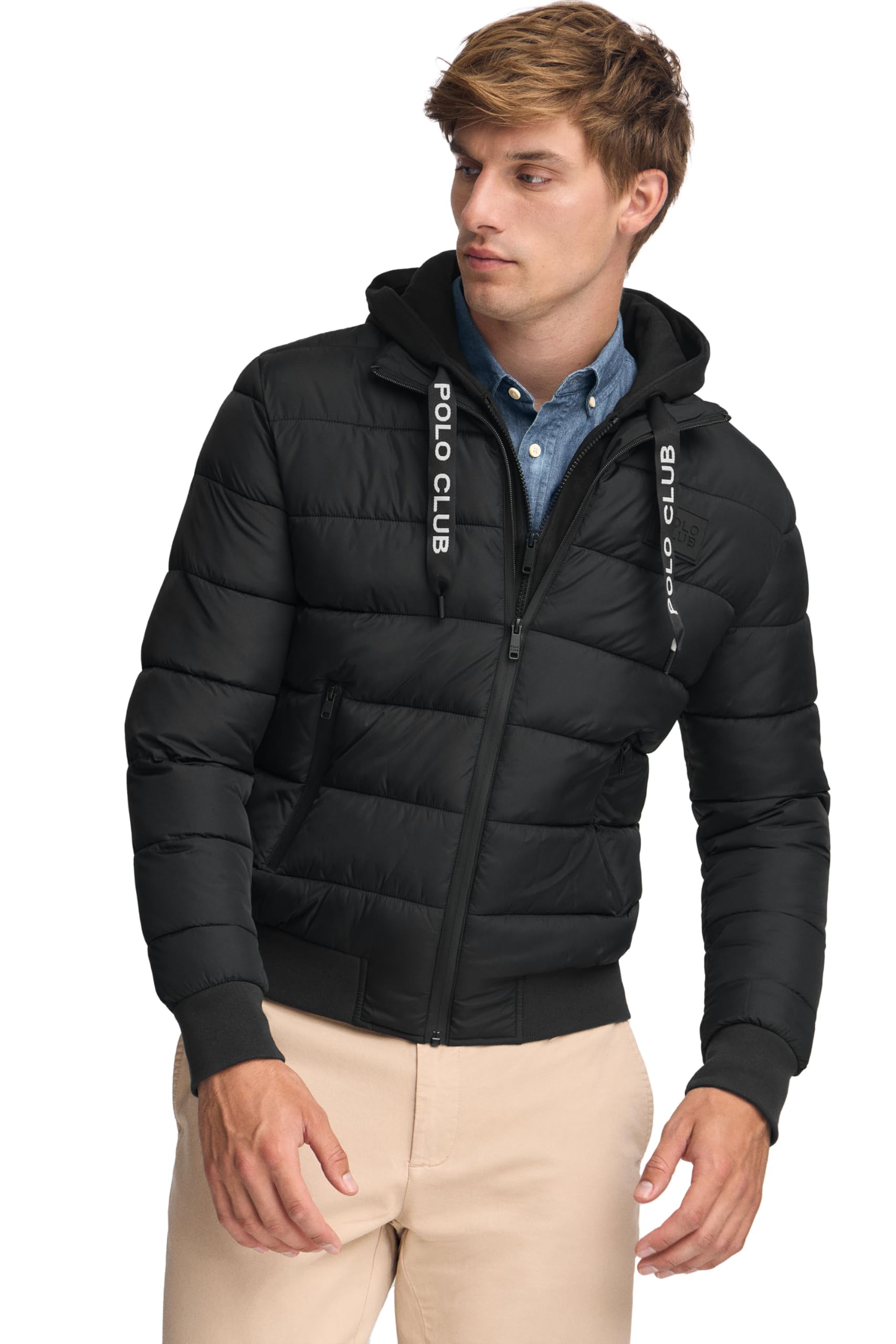 Polo Club Herrenjacke mit Reißverschluss Logo – Regular Fit – Taschen
