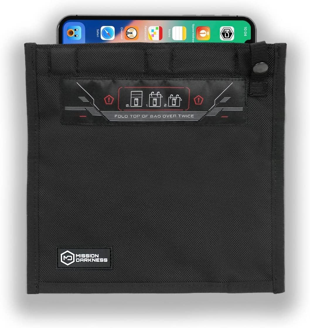 Mission Darkness NeoLok Non-window Faraday Bag for Phones (+ Secure Magnetic Closure) // Device Shielding for Law Enforcement & Military, Data Security, Anti-hacking & Anti-tracking Assurance